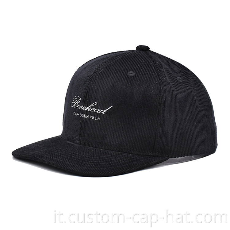 Black Corduroy Hat